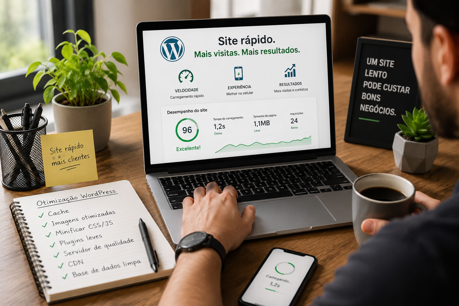 Otimização de site WordPress para carregamento mais rápido