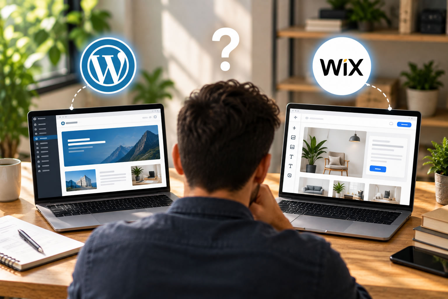 Comparação entre site WordPress ou Wix para empresas